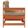 2 Pièce Canapé d'angle de jardin Bois de pin massif Brun cire 582623582623