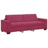 3-Seater Sofa Wine Red 180 cm Velvet - Untranslated 582624582624