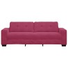 3-Seater Sofa Wine Red 180 cm Velvet - Untranslated 582624582624