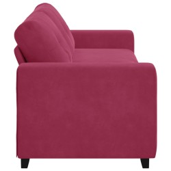 3-Seater Sofa Wine Red 180 cm Velvet - Untranslated 582624582624