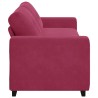 3-Seater Sofa Wine Red 180 cm Velvet - Untranslated 582624582624