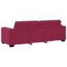 3-Seater Sofa Wine Red 180 cm Velvet - Untranslated 582624582624