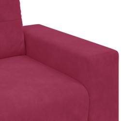 3-Seater Sofa Wine Red 180 cm Velvet - Untranslated 582624582624