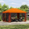 Abri de jardin avec parois 4 × 3 m Orange Polyester et Acier 582625582625