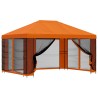 Abri de jardin avec parois 4 × 3 m Orange Polyester et Acier 582625582625