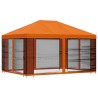 Abri de jardin avec parois 4 × 3 m Orange Polyester et Acier 582625582625