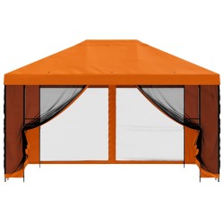 Abri de jardin avec parois 4 × 3 m Orange Polyester et Acier 582625582625