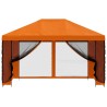 Abri de jardin avec parois 4 × 3 m Orange Polyester et Acier 582625582625