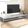 Support de moniteur Gris béton 100x24x13 cm Bois d'ingénierie 582632582632