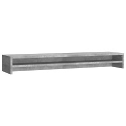 Support de moniteur Gris béton 100x24x13 cm Bois d'ingénierie 582632582632
