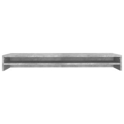 Support de moniteur Gris béton 100x24x13 cm Bois d'ingénierie 582632582632
