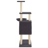 Arbre à chat avec griffoirs en sisal Gris foncé 131 cm 582635582635
