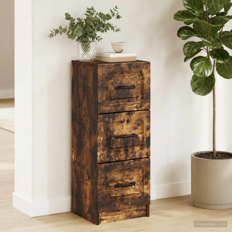 Armoire à tiroirs Chêne fumé 33 x 34,5 x 87 cm 582636582636