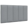 Coussin de tête de lit Hanko gris clair 90 cm tissu 582640582640
