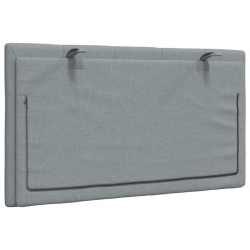 Coussin de tête de lit Hanko gris clair 90 cm tissu 582640582640