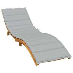 Coussin de chaise longue gris clair mélangé 200x70x4 cm tissu 582641582641