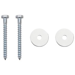 Ancre de terre 2 pcs Argenté Ø10 x 40 cm Métal galvanisé 582644582644