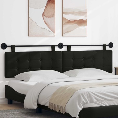 Tête de lit suspendue Noir Simili cuir 582653582653