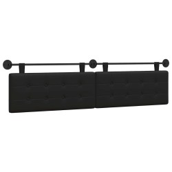 Tête de lit suspendue Noir Simili cuir 582653582653