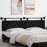 Tête de lit suspendue Noir Tissu 582654582654