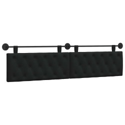 Tête de lit suspendue Noir Tissu 582654582654