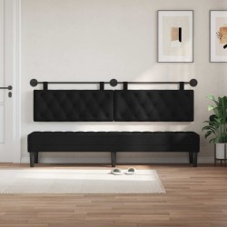 Tête de lit suspendue Noir Tissu 582654582654