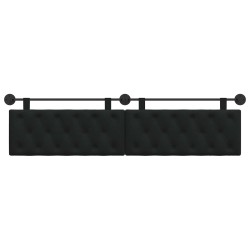 Tête de lit suspendue Noir Tissu 582654582654