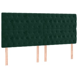 Tête de lit Vert foncé 180x7x118/128 cm Velours 582660582660