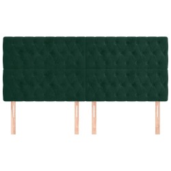 Tête de lit Vert foncé 180x7x118/128 cm Velours 582660582660