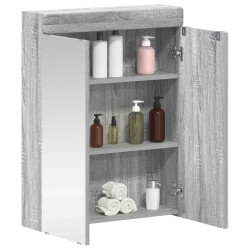 Amoire de salle de bain avec miroir TULUM Gris Sonoma 582661582661