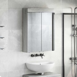 Amoire de salle de bain avec miroir TULUM Gris Sonoma 582661582661