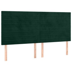 Tête de lit Vert foncé 180x5x118/128 cm Velours 582669582669