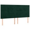 Tête de lit Vert foncé 180x5x118/128 cm Velours 582669582669