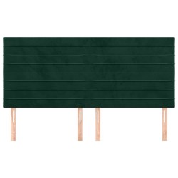 Tête de lit Vert foncé 180x5x118/128 cm Velours 582669582669