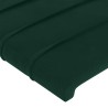 Tête de lit Vert foncé 180x5x118/128 cm Velours 582669582669