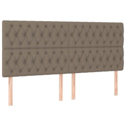 Tête de lit Taupe 200x7x118/128 cm Tissu 582673582673
