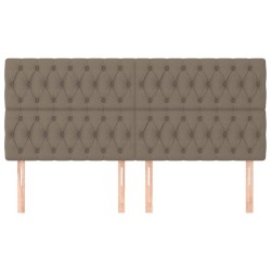 Tête de lit Taupe 200x7x118/128 cm Tissu 582673582673