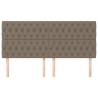 Tête de lit Taupe 200x7x118/128 cm Tissu 582673582673