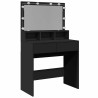 Coiffeuse avec LED noir 80x41x134,5 cm 582677582677