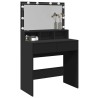 Coiffeuse avec LED noir 80x41x134,5 cm 582677582677