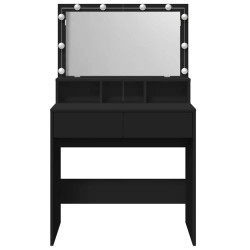 Coiffeuse avec LED noir 80x41x134,5 cm 582677582677