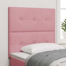 Tête de lit LED avec bandes LED Rose 90 cm Velours 582678582678