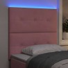 Tête de lit LED avec bandes LED Rose 90 cm Velours 582678582678