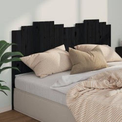 Tête de lit Noir 206x4x110 cm Bois massif de pin 582679582679