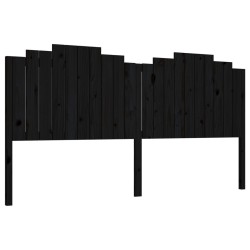 Tête de lit Noir 206x4x110 cm Bois massif de pin 582679582679