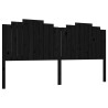 Tête de lit Noir 206x4x110 cm Bois massif de pin 582679582679