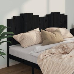 Tête de lit Noir 206x4x110 cm Bois massif de pin 582679582679