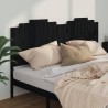 Tête de lit Noir 206x4x110 cm Bois massif de pin 582679582679