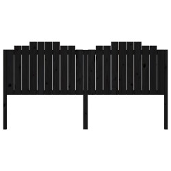 Tête de lit Noir 206x4x110 cm Bois massif de pin 582679582679