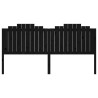 Tête de lit Noir 206x4x110 cm Bois massif de pin 582679582679